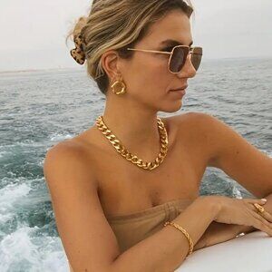 Chunky Gold Tone Cuban Link Chain